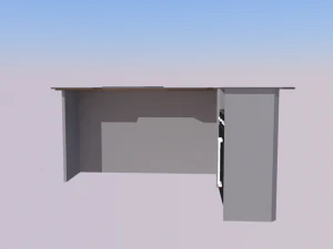 collection office desks chehoud collection gray and wood 3D Model