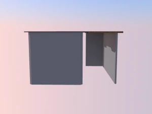 collection office desks chehoud collection gray and wood 3D Model