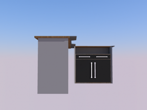 collection office desks chehoud collection gray and wood Model 3D