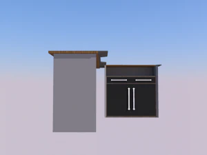 collection office desks chehoud collection gray and wood 3D Model