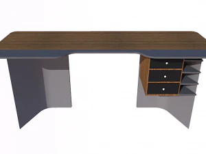 collection office desks chehoud collection gray and wood 3D Model