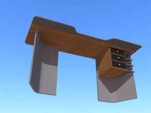 collection office desks chehoud collection gray and wood 3D Model
