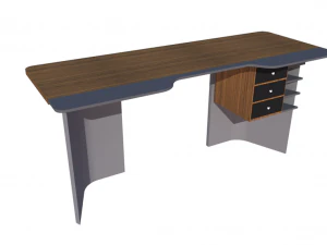 collection office desks chehoud collection gray and wood 3D Model