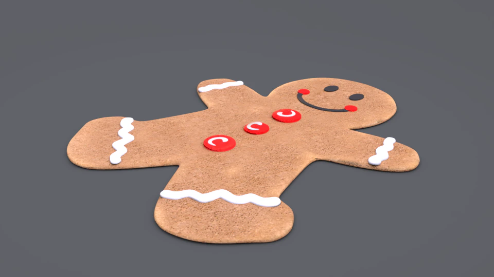 piernikowy ludzik Model 3D .c4d .max .obj .3ds .fbx .stl .blend 