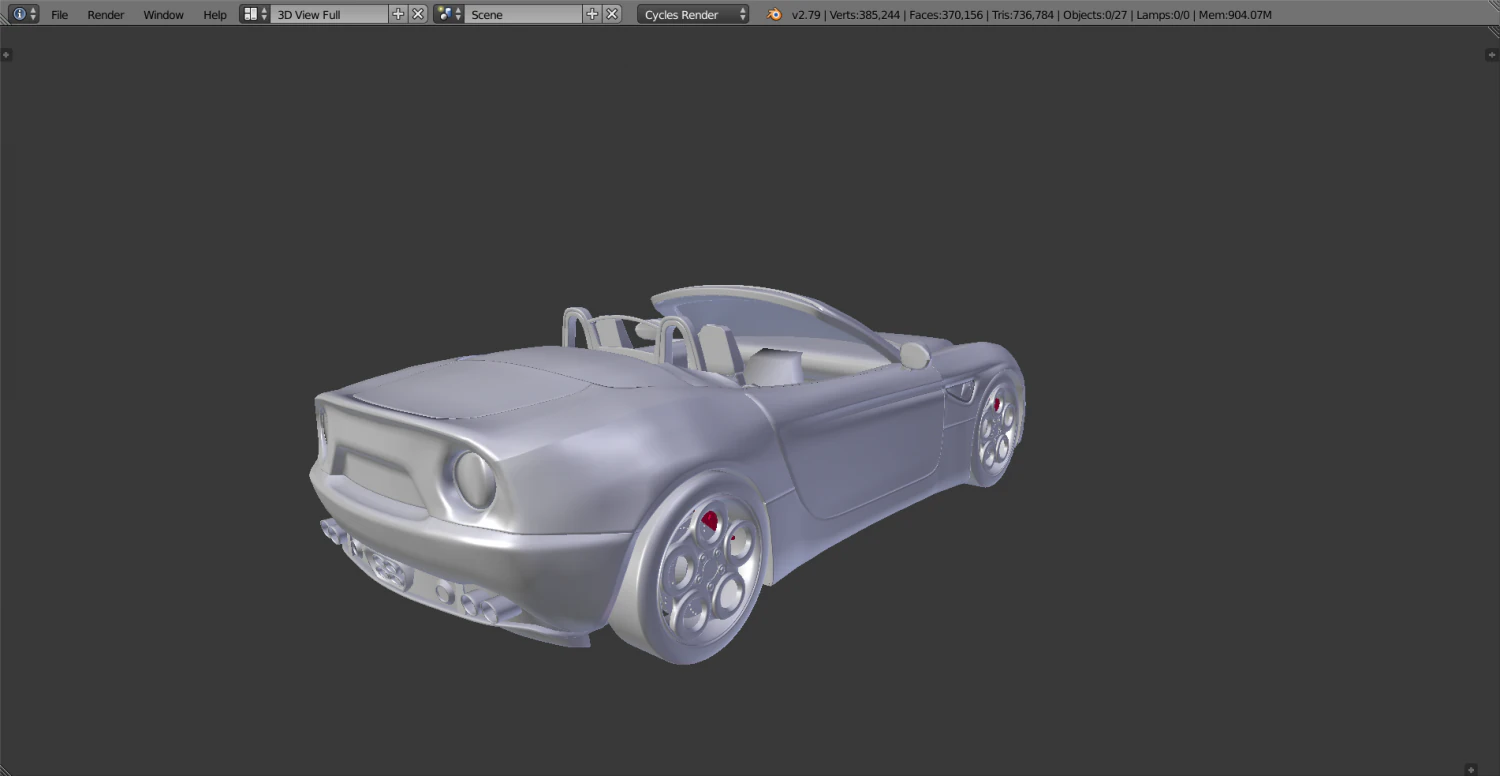 Alfa romeo 8c 3D Model .c4d .max .obj .3ds .fbx .stl .blend