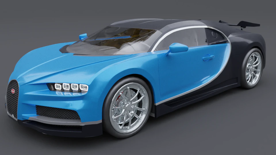 Bugatti chiron 3D Model .c4d .max .obj .3ds .fbx .stl .blend