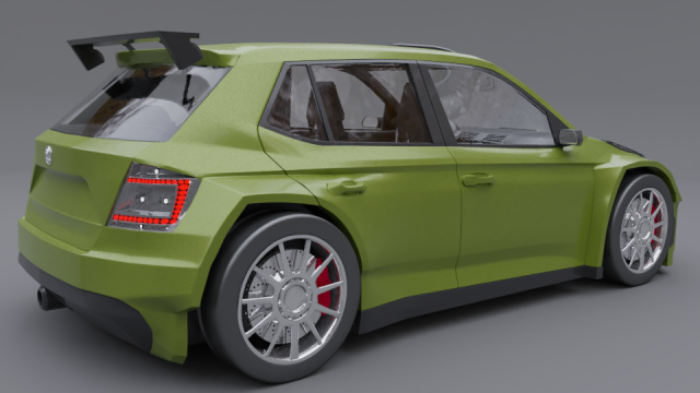 Skoda fabia r5 Model 3D .c4d .max .obj .3ds .fbx .stl .blend 
