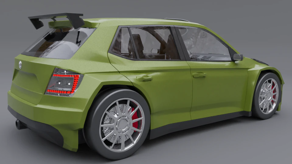 Skoda fabia r5 3D Model .c4d .max .obj .3ds .fbx .stl .blend