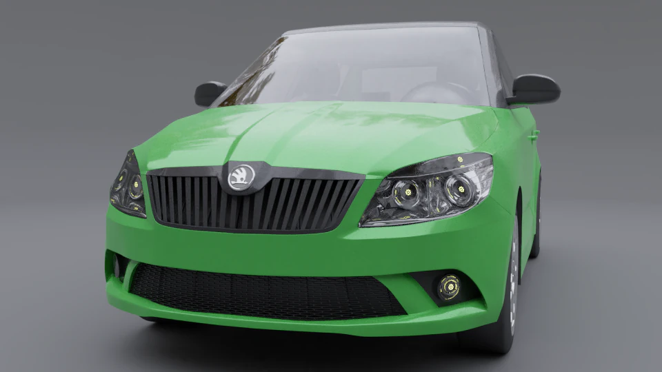 Skoda fabia rs 3D Model .c4d .max .obj .3ds .fbx .stl .blend