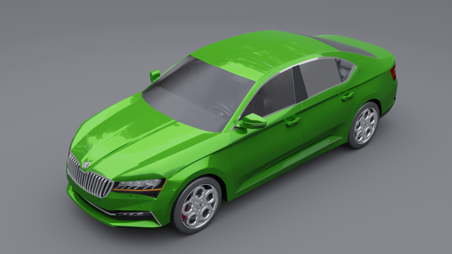 Skoda superb iv 3D Модель .c4d .max .obj .3ds .fbx .stl .blend 