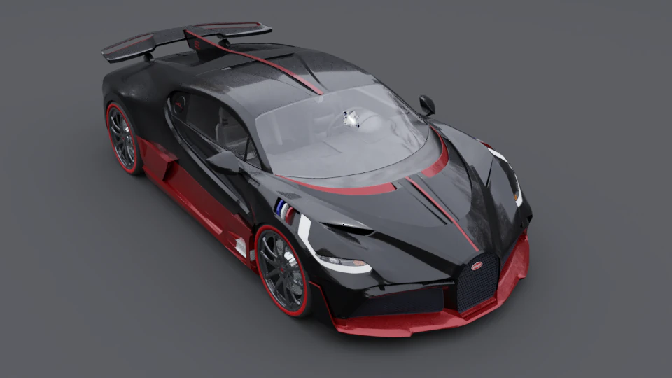 Bugatti divo 3D Model .c4d .max .obj .3ds .fbx .stl .blend 