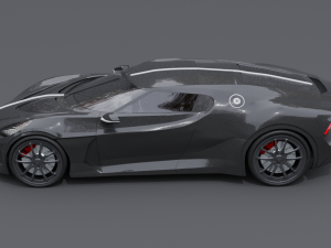 Bugatti la voiture noire 3D Model