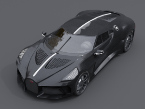 Bugatti la voiture noire 3D Модель
