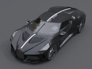 Bugatti la voiture noire 3D Model