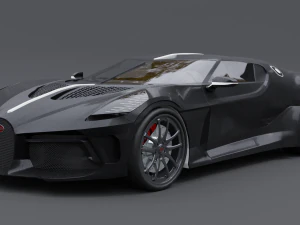 Bugatti la voiture noire 3D Model