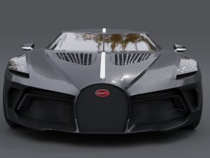 Bugatti la voiture noire 3D Модель