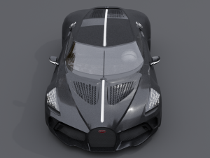 Bugatti la voiture noire 3D Модель