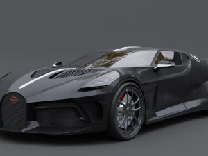 Bugatti la voiture noire 3D Model