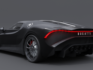 Bugatti la voiture noire 3D Модель