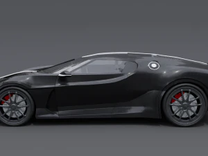 Bugatti la voiture noire 3D Model