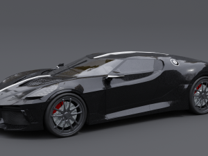 Bugatti la voiture noire 3D Модель