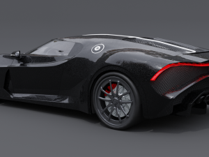 Bugatti la voiture noire 3D Модель