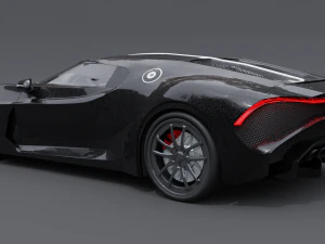 Bugatti la voiture noire 3D Model