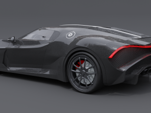 Bugatti la voiture noire 3D Модель