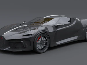 Bugatti la voiture noire 3D Model