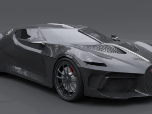 Bugatti la voiture noire 3D Model