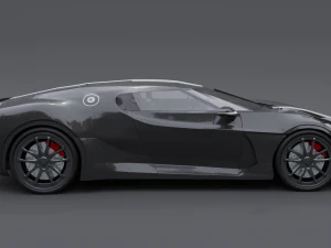 Bugatti la voiture noire 3D Model
