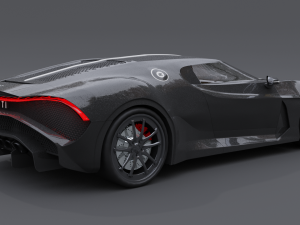 Bugatti la voiture noire 3D Модель