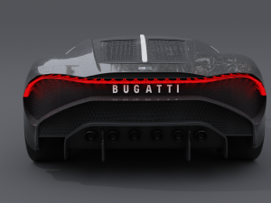 Bugatti la voiture noire 3D Модель