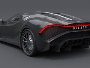 Bugatti la voiture noire 3D Модель