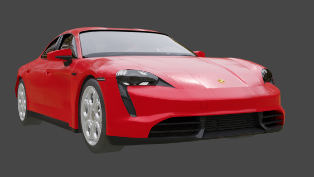 Porsche Taycan Turbo s 3D Model .c4d .max .obj .3ds .fbx .stl .blend 