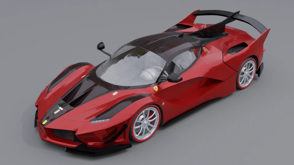 Ferrari fxx k 3D Model .c4d .max .obj .3ds .fbx .stl .blend