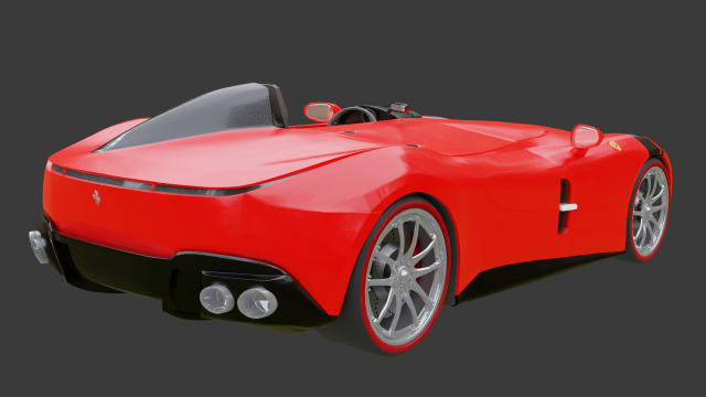 Ferrari monza sp1 3D 模型 .c4d .max .obj .3ds .fbx .stl .blend 