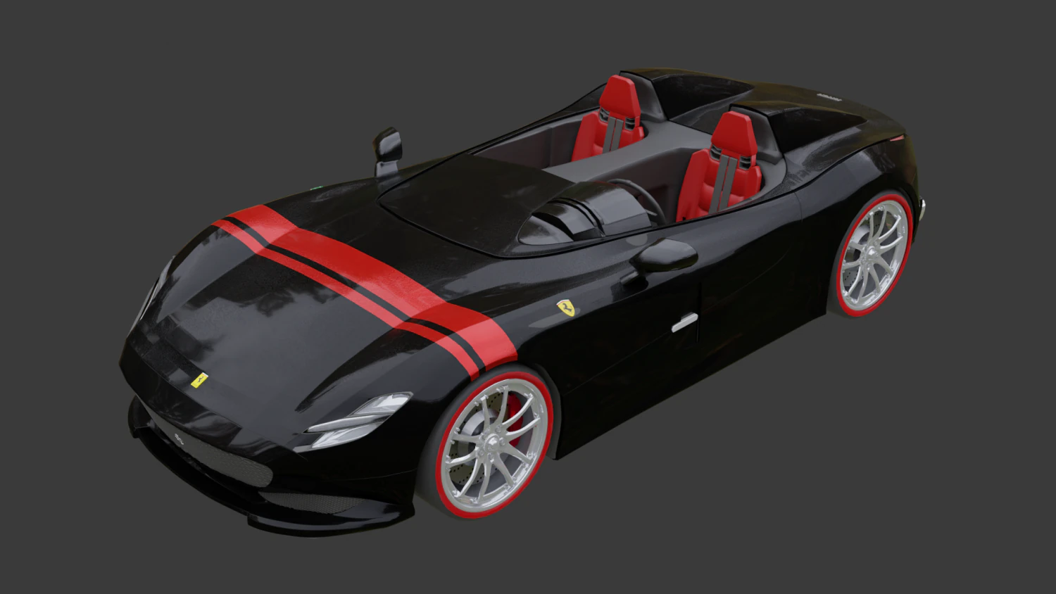 Ferrari monza sp2 3D Model .c4d .max .obj .3ds .fbx .stl .blend