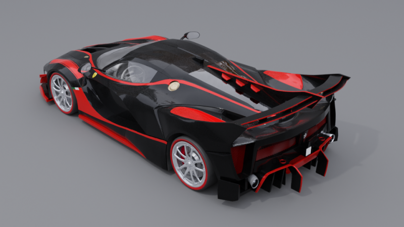 Ferrari fxx k black 3D Модель .c4d .max .obj .3ds .fbx .stl .blend 