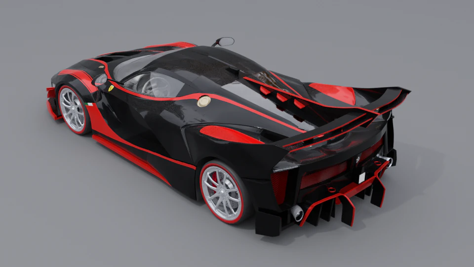 Ferrari fxx k black 3D Model .c4d .max .obj .3ds .fbx .stl .blend 