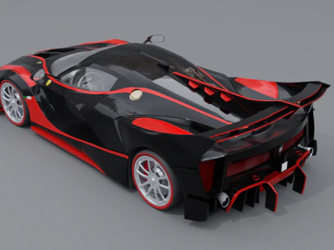 Ferrari fxx k black 3D Model
