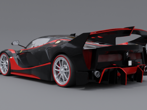 Ferrari fxx k black 3D Модель