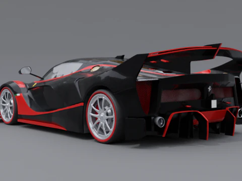Ferrari fxx k black 3D Model