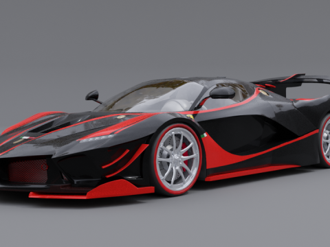 Ferrari fxx k black 3D Модель