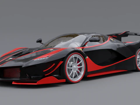Ferrari fxx k black 3D Model