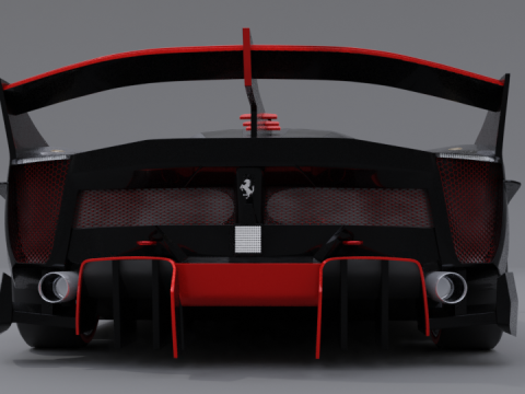 Ferrari fxx k black 3D Модель