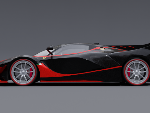 Ferrari fxx k black 3D Модель