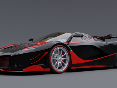 Ferrari fxx k black 3D Модель