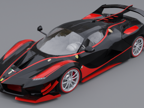 Ferrari fxx k black 3D Модель
