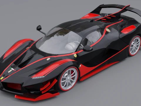Ferrari fxx k black 3D Model